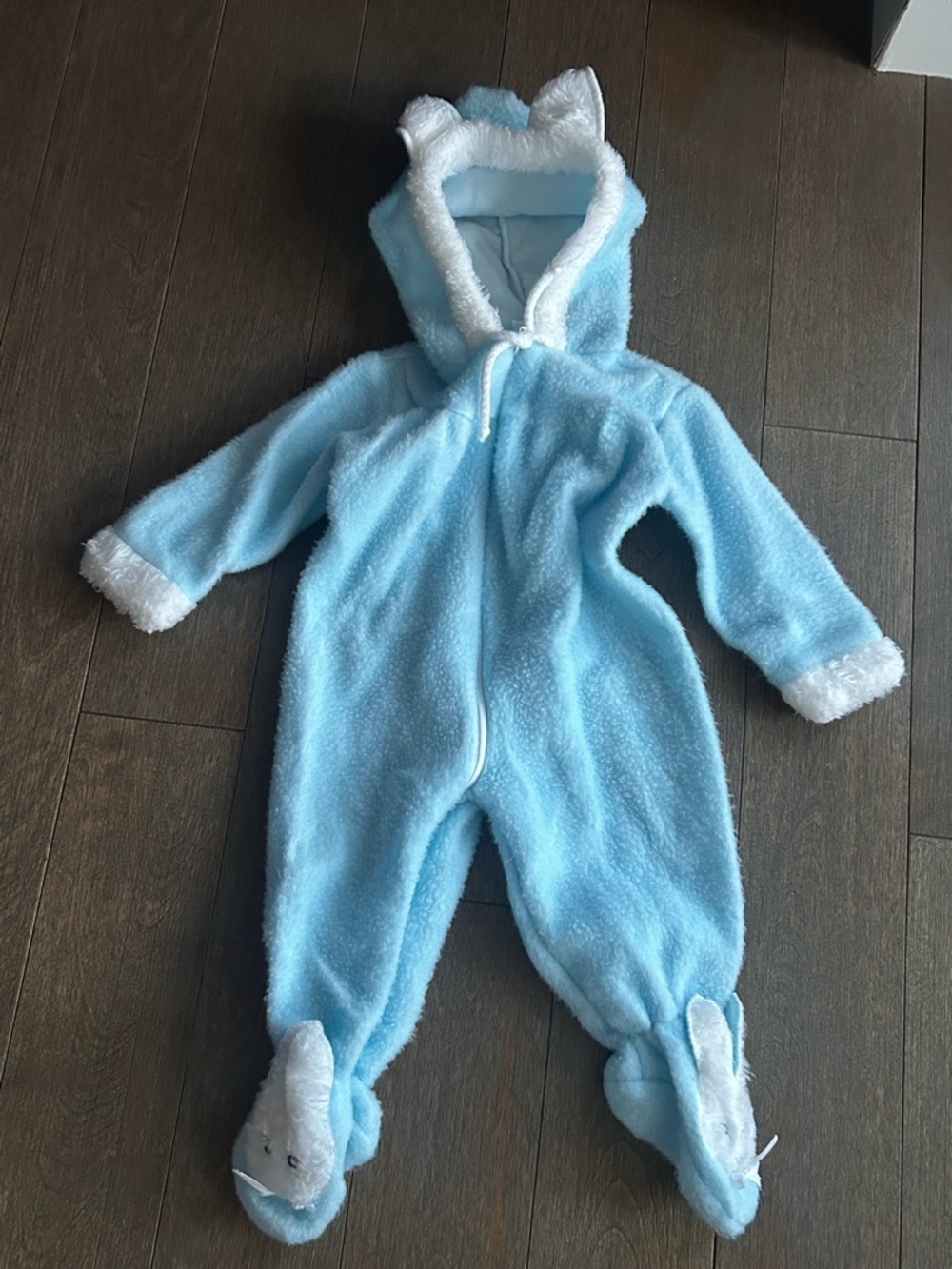 Vintage Hooded bunny theme Baby One-Piece with Footies‎